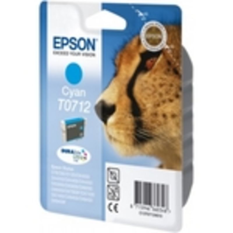 Original Epson C13T 07124022 / T0712 Cartouche d'encre cyan