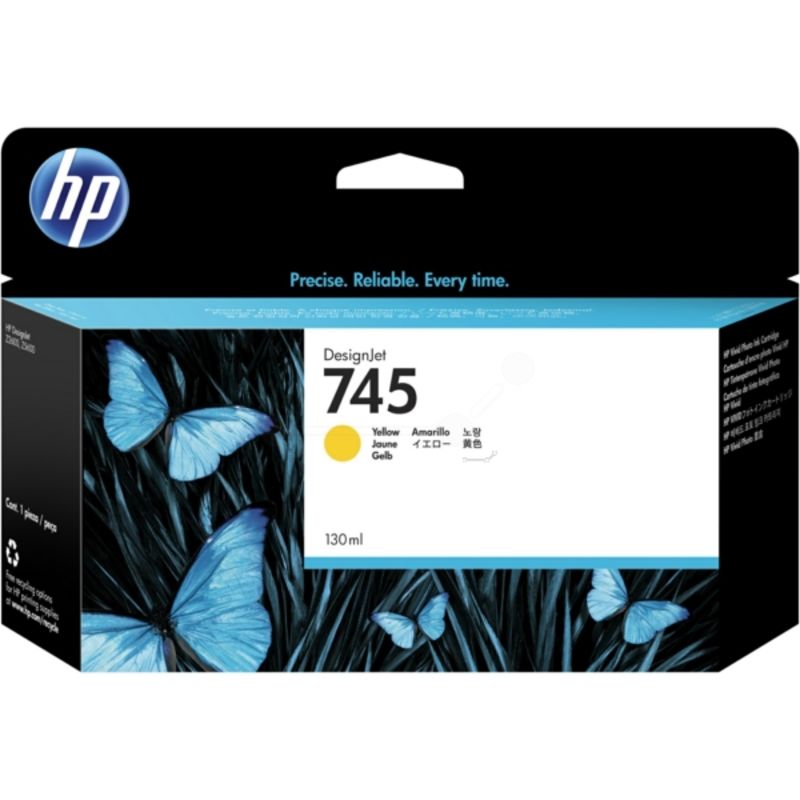 HP F9J96A - 745 Cartouche d'encre jaune 130ml pour HP DesignJet Z 2600