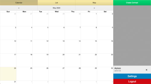 Settings and Logout buttons