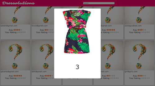 Clicking on an outfit starts the timer before you can rate