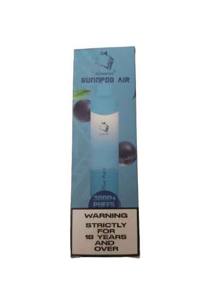 3000 Puff Gunnpod AIR – Blue Razz (Rechargeable)