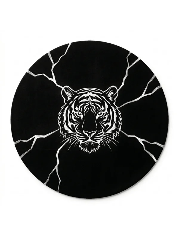 Baghra : The Royal Tiger Round Rug