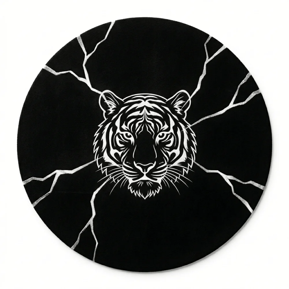 Baghra : The Royal Tiger Round Rug