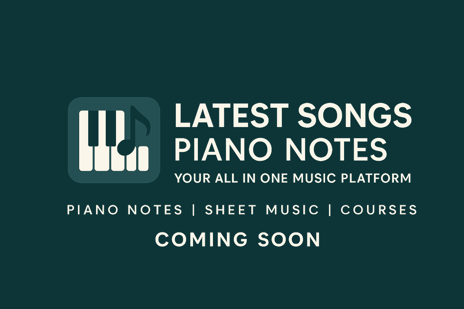 Latest Songs Piano Notes Logo