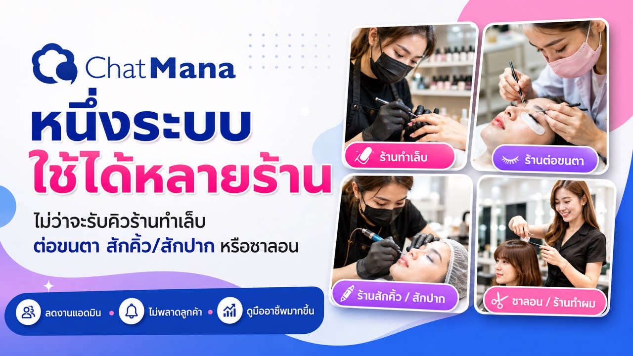 ประเภทร้านความงามที่เหมาะกับ ChatMana