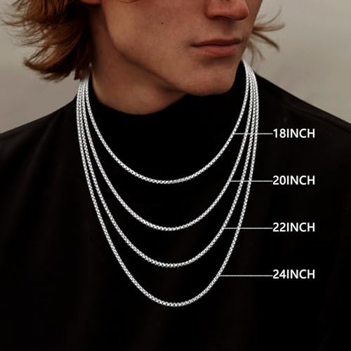 Vue 3 de Collier Croix Homme Acier