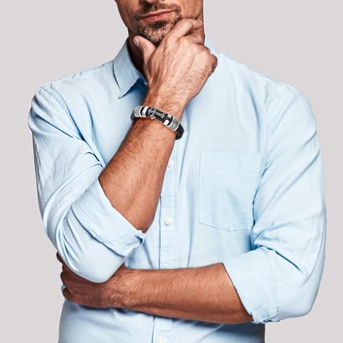 Vue 4 de Bracelet Homme Cuir Bracelet