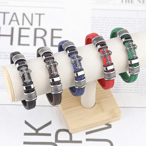 Vue 5 de Bracelet Homme Cuir Bracelet