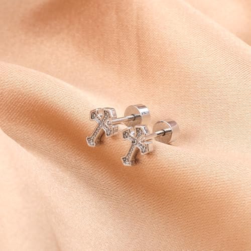 Vue 3 de Boucles Doreilles En Croix