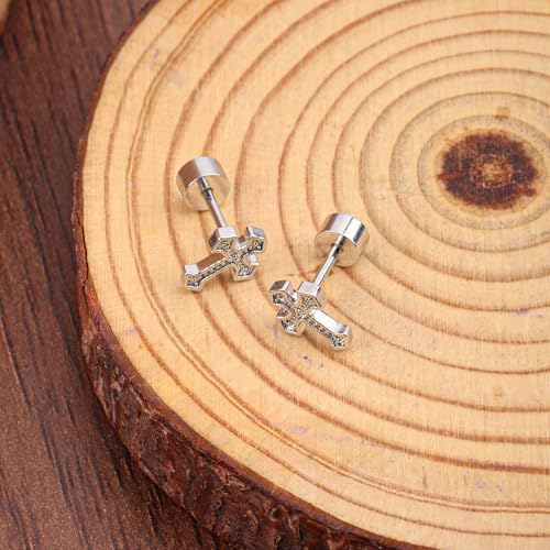 Vue 5 de Boucles Doreilles En Croix