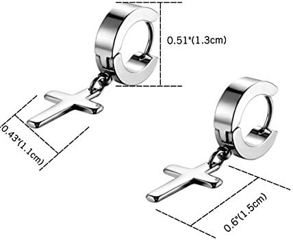 Vue 4 de Acier Inoxydable Clou Doreille