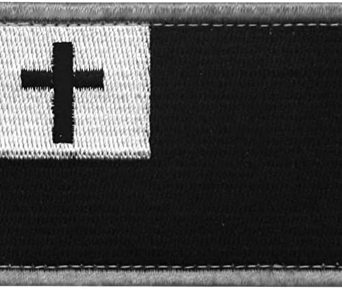 Vue 2 de Drapeau Chretien Brode Crochet