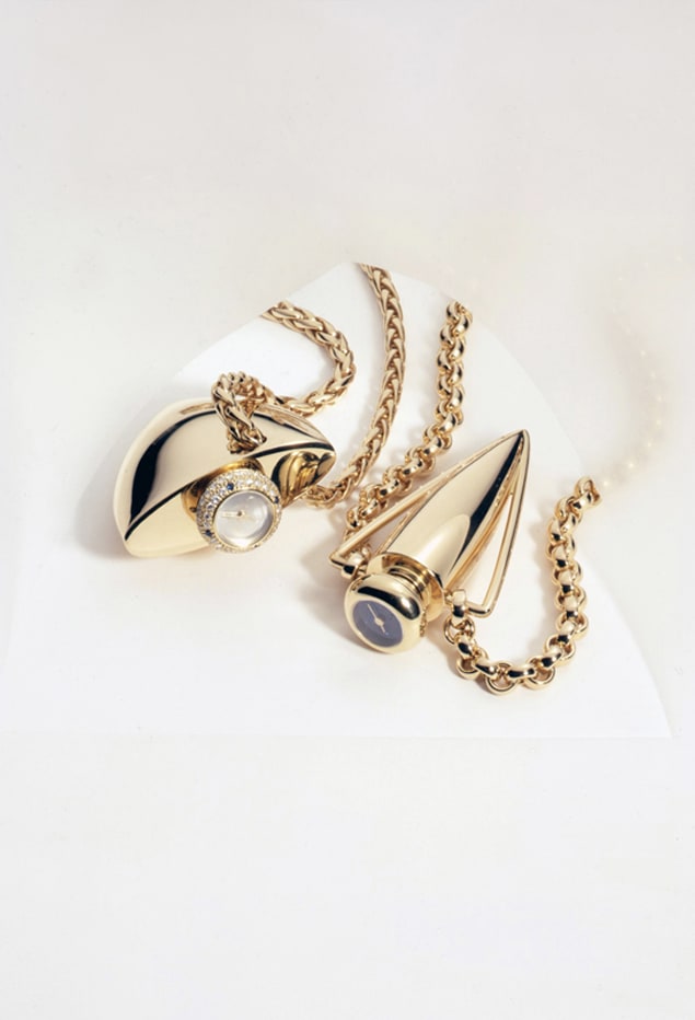 Flacon-Schmuck und Anhängeruhr