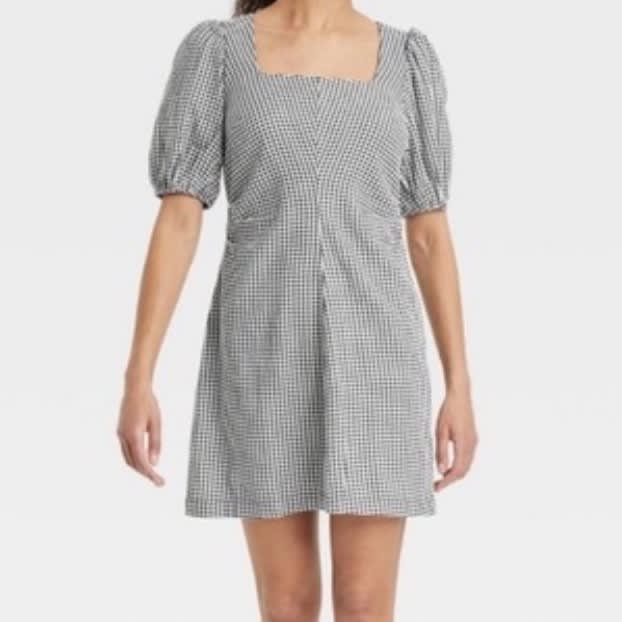 Black and White Plaid Dress