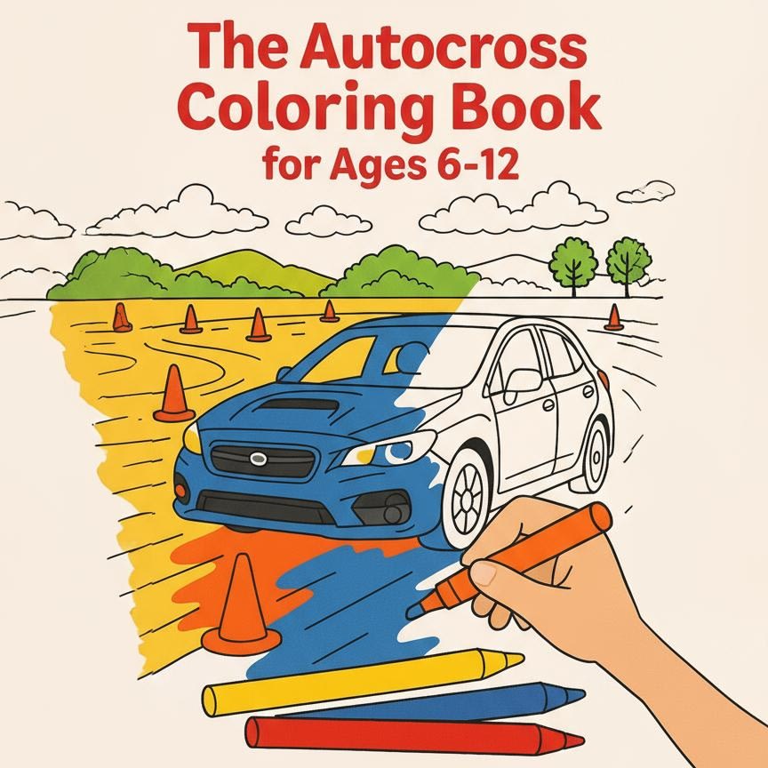 Autocross Coloring Book ages 6 - 12