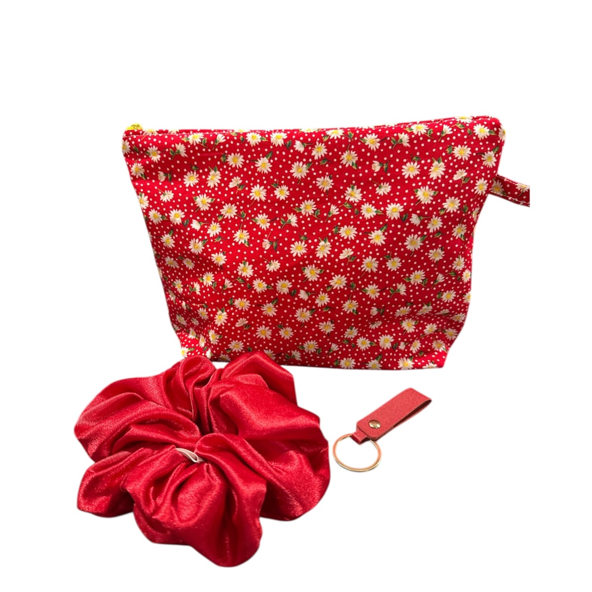 Large Essential Beauty Trio | Bag, Scrunchie & Keychain Gift Set