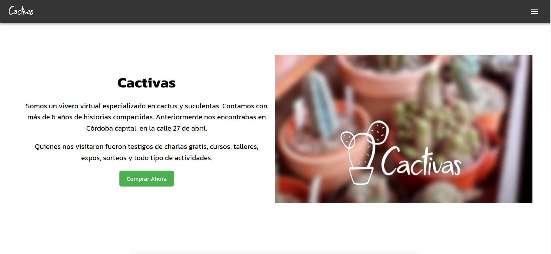 Visitar página de Cactivas