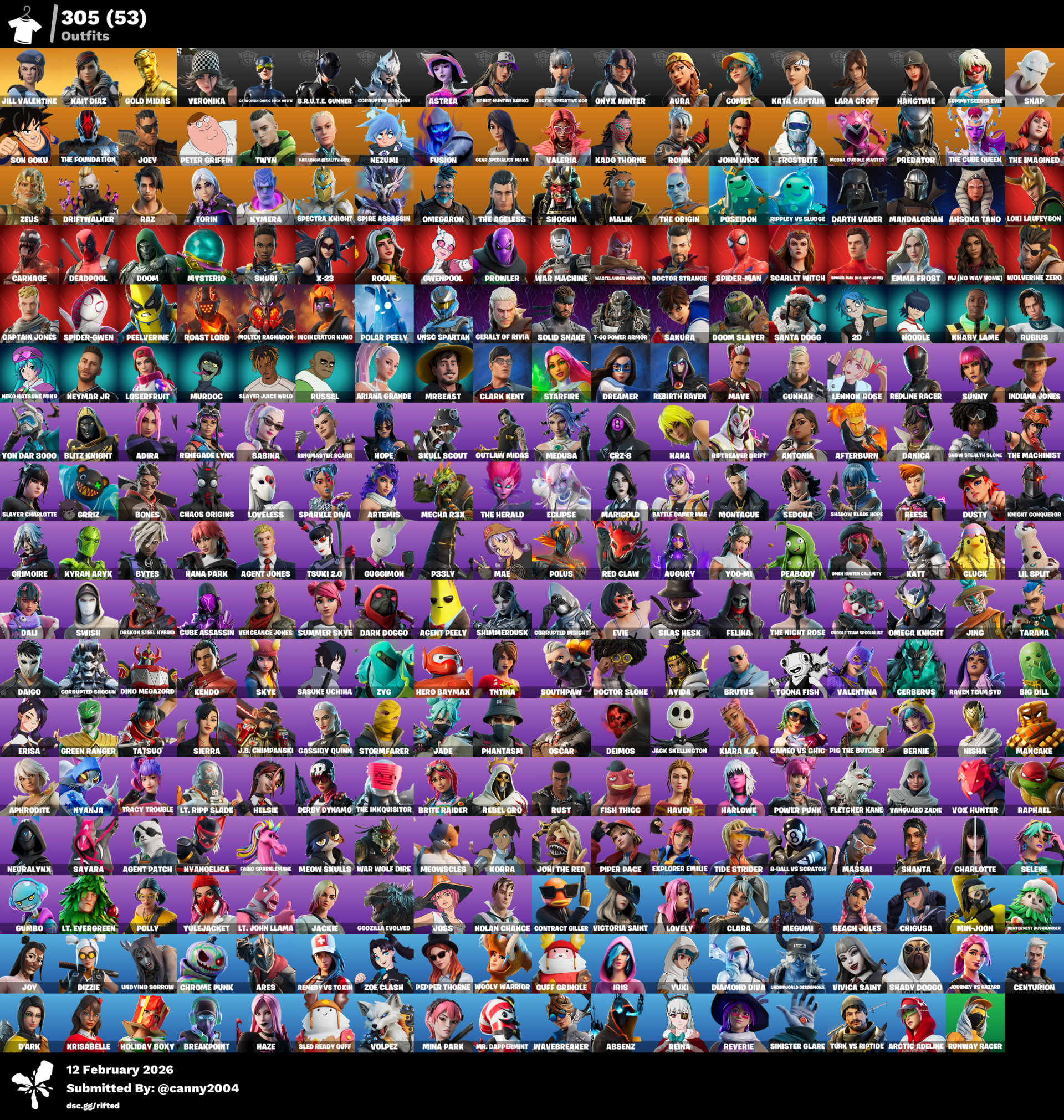 PC, Xbox, PSN - 305 Skins | New STW | Jill Valentine | Kait Diaz | Gold Midas | Basic Basher