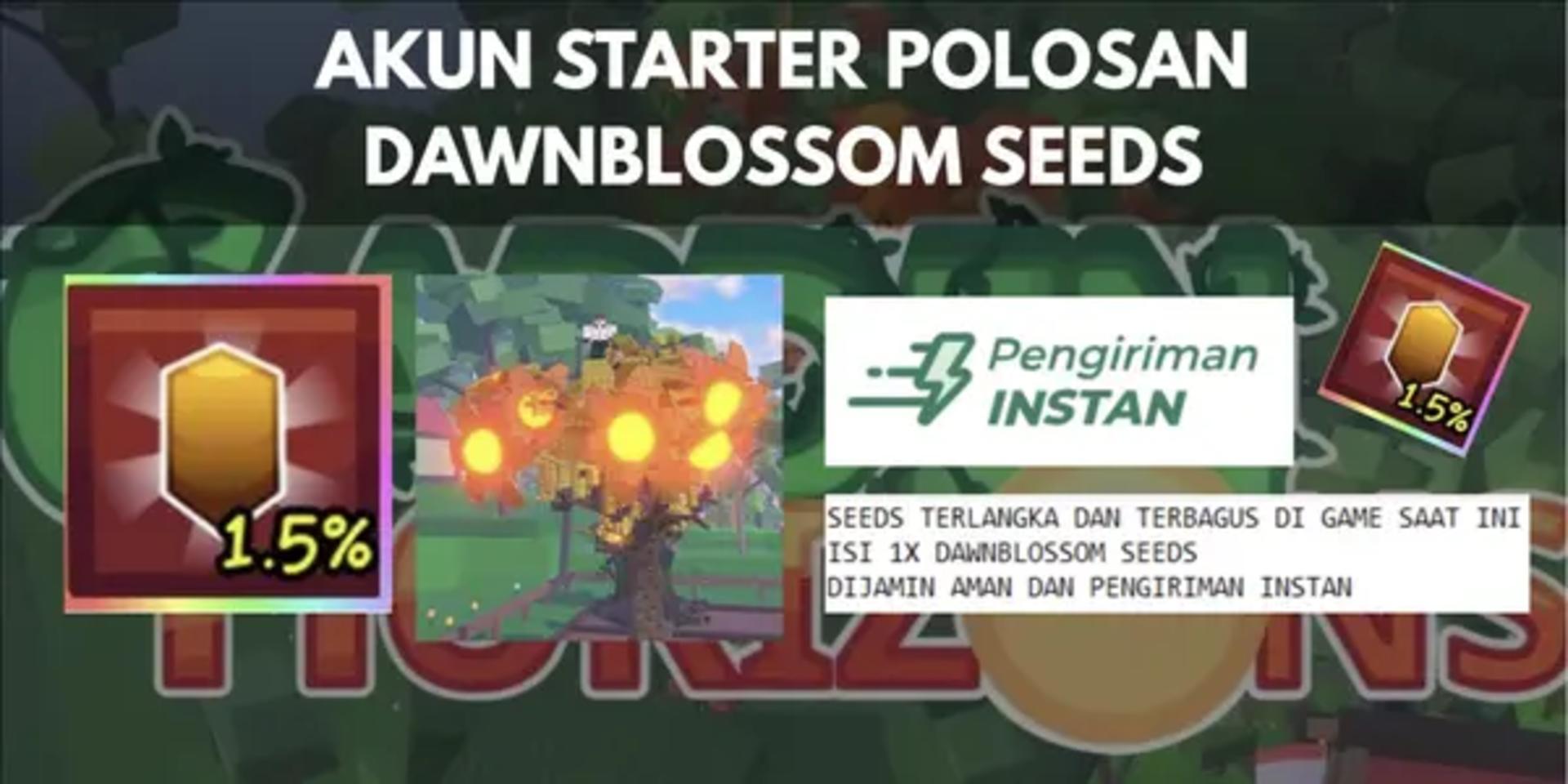 Akun Starter OP Garden Horizons + Bonus