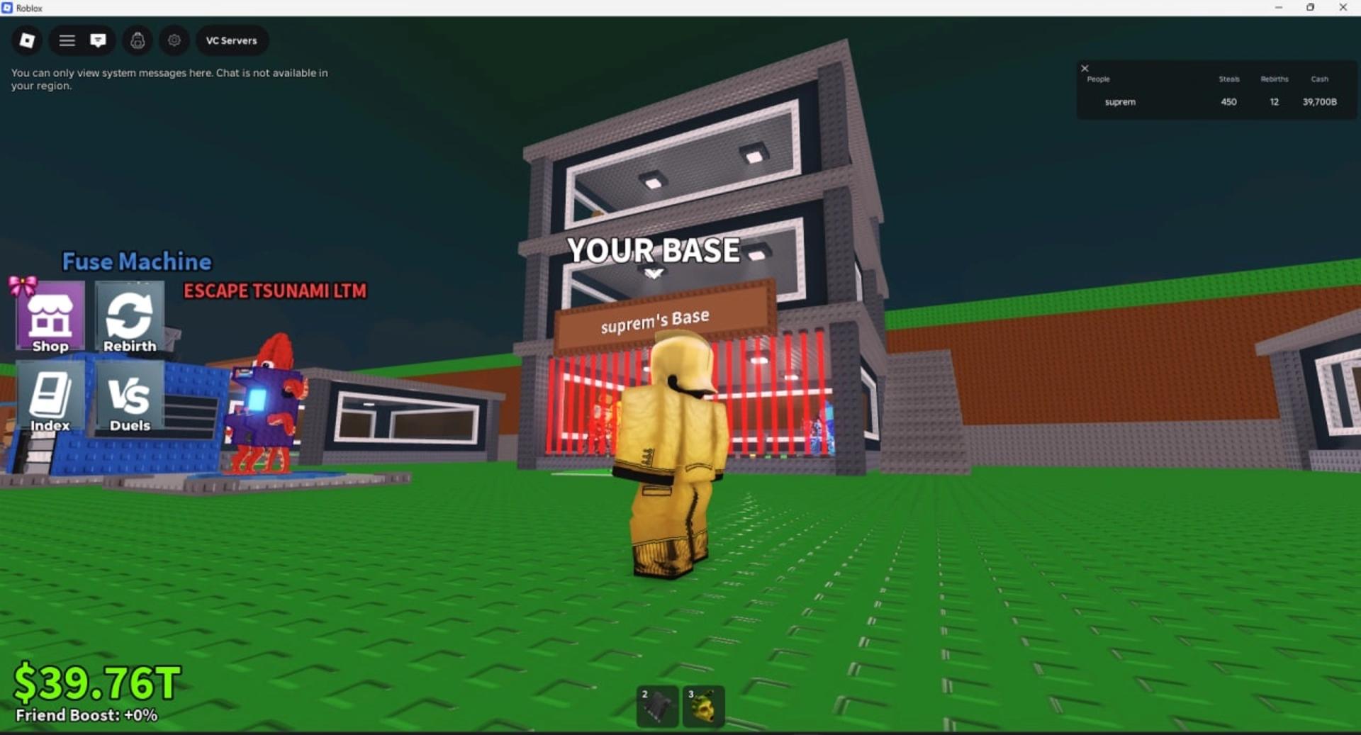 ❤️ Steal a Brainrot ❤️ 12 rebirth ❤️ 3 floor ❤️ 39.76T cash ❤️ Los Combinasionas