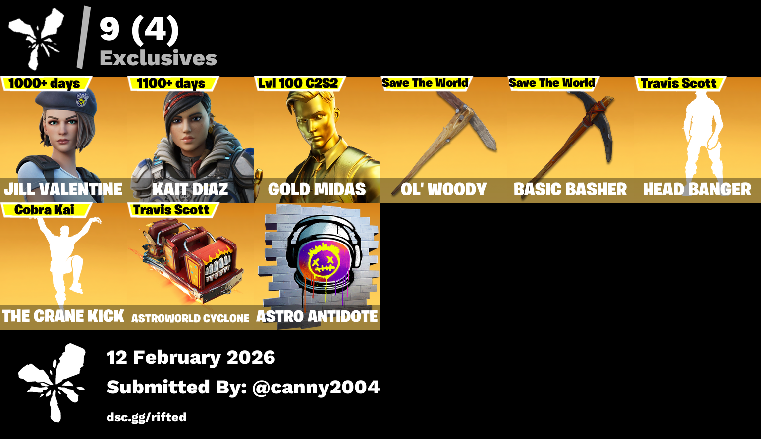PC, Xbox, PSN - 305 Skins | New STW | Jill Valentine | Kait Diaz | Gold Midas | Basic Basher 2
