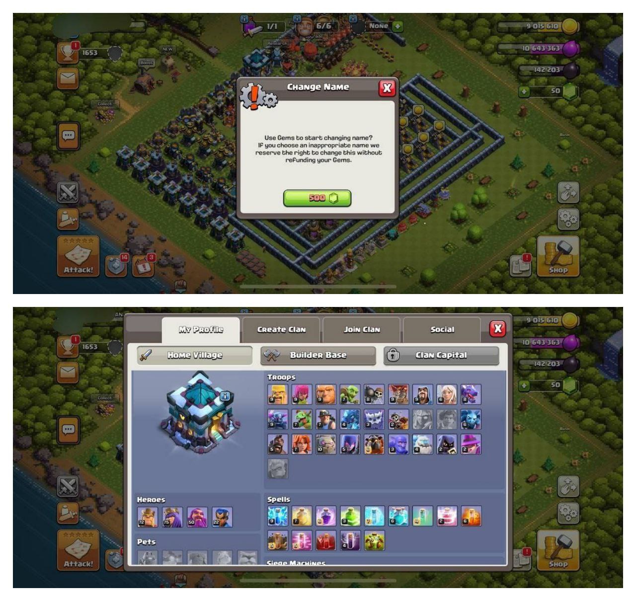 {STRONG ACCOUNT} TH13 SEMI MAX ⚡️XP-173⚡️HERO 72-75-50-22⚡️500 GEMS NAME CHANGE ⚡️BLUE WALLS⚡️ 3