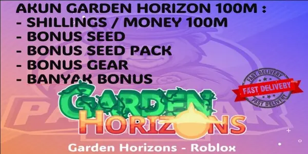 100M Shillings - Bonus Seed - Bonus Gear - Account Garden Horizons