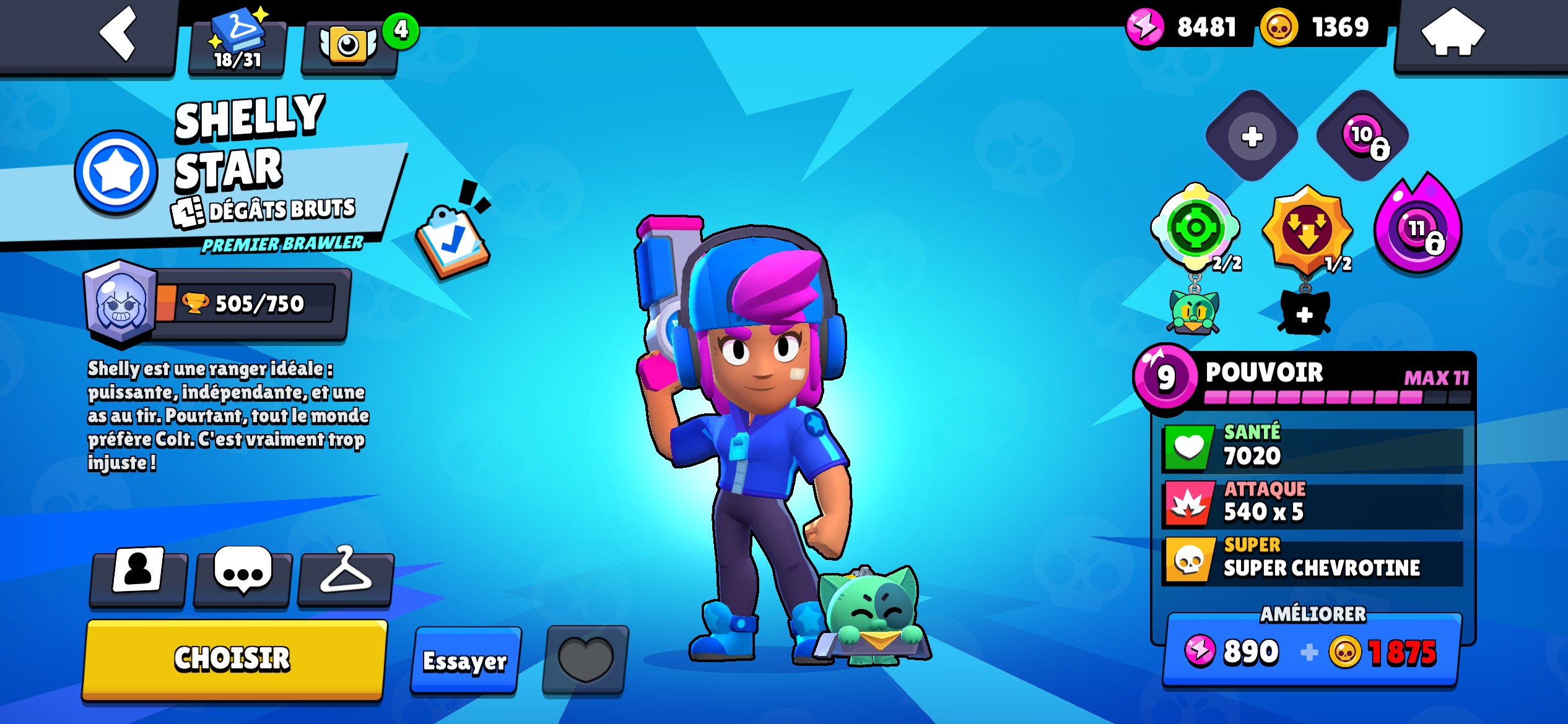Account with Shelly star and lots of skins+ clash royale Account