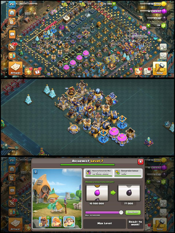 ULTRA RARE TH18 MAX FULL LEAGUE SET 5 HEROES-GUARDIANS MAX ALCHEMIST FULL MAX