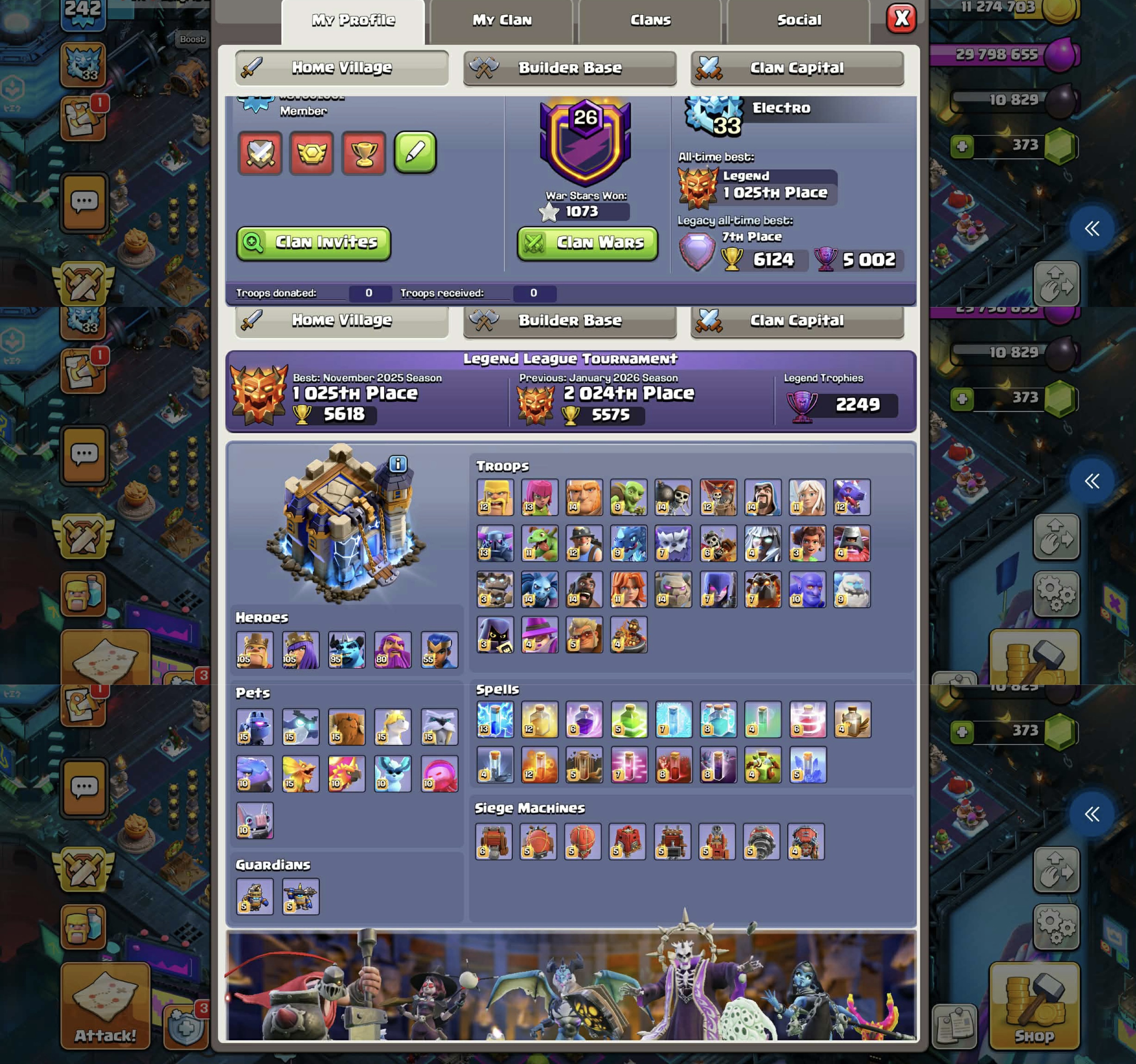 27 Scenery 15 Full Skin Set Th18 Max 100% 122 Hero Skin Both Legendary Scenery