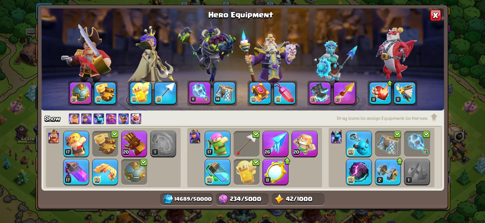 BIG DISCOUNT TH18 GOOD WALL 4 HEROES MAXED FULL CHEAP PRICE 5