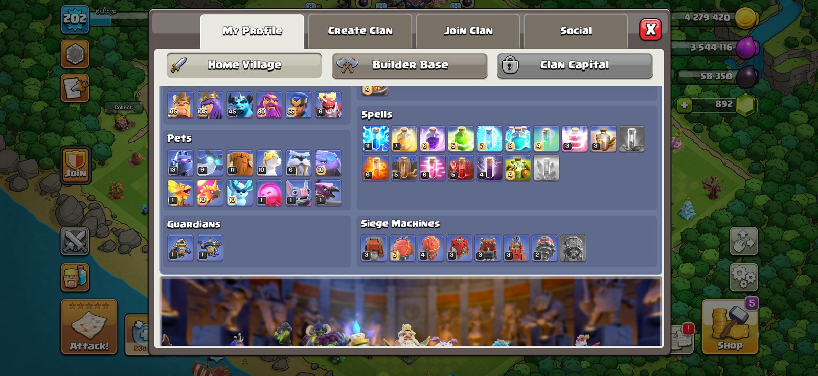 BIG DISCOUNT TH18 GOOD WALL 4 HEROES MAXED FULL CHEAP PRICE 3