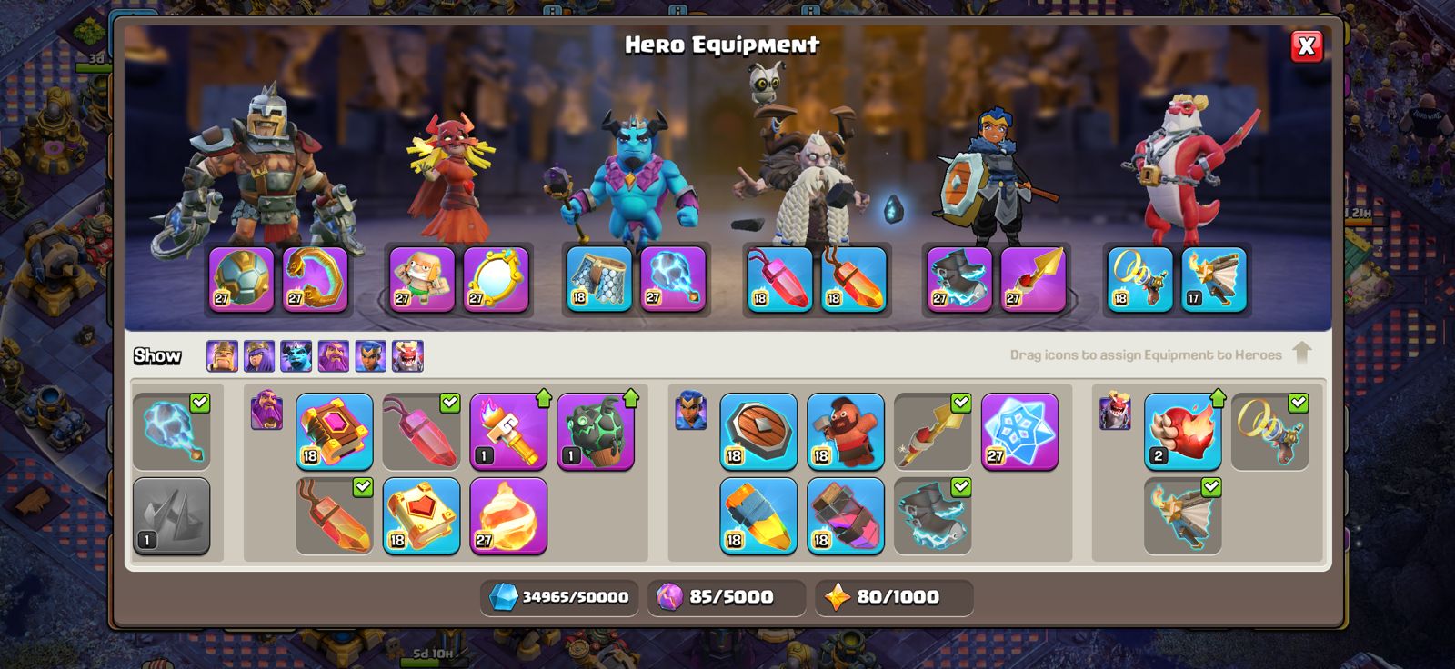 BEST SELLER TH18 ALLMAXED TROOPS ALLMAXED EQUIPMENT EPIC MAXED NIGHT MODE ALLMAX 4