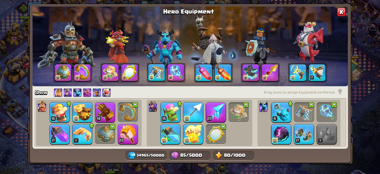 BEST SELLER TH18 ALLMAXED TROOPS ALLMAXED EQUIPMENT EPIC MAXED NIGHT MODE ALLMAX 3