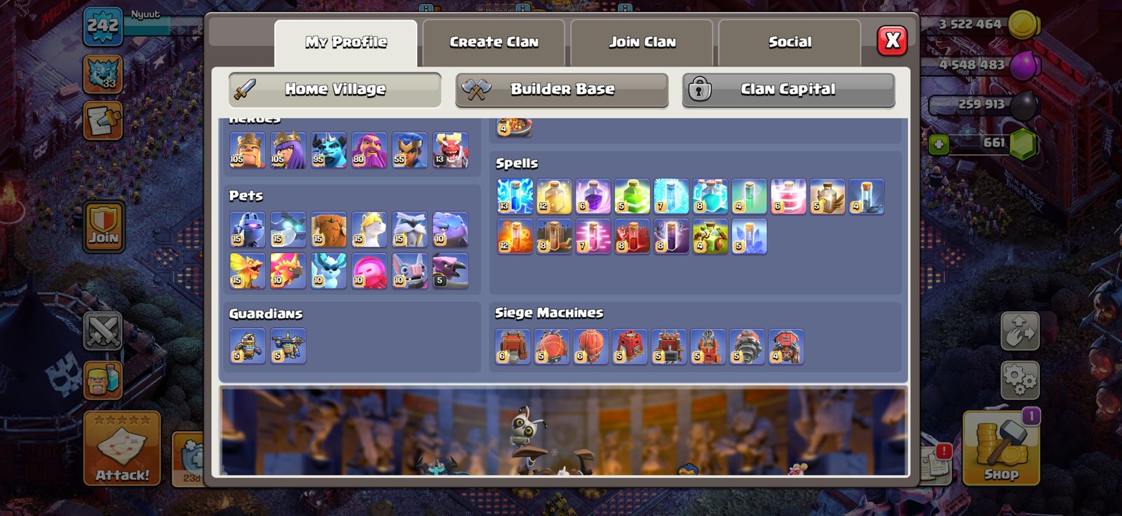 BEST SELLER TH18 ALLMAXED TROOPS ALLMAXED EQUIPMENT EPIC MAXED NIGHT MODE ALLMAX 2
