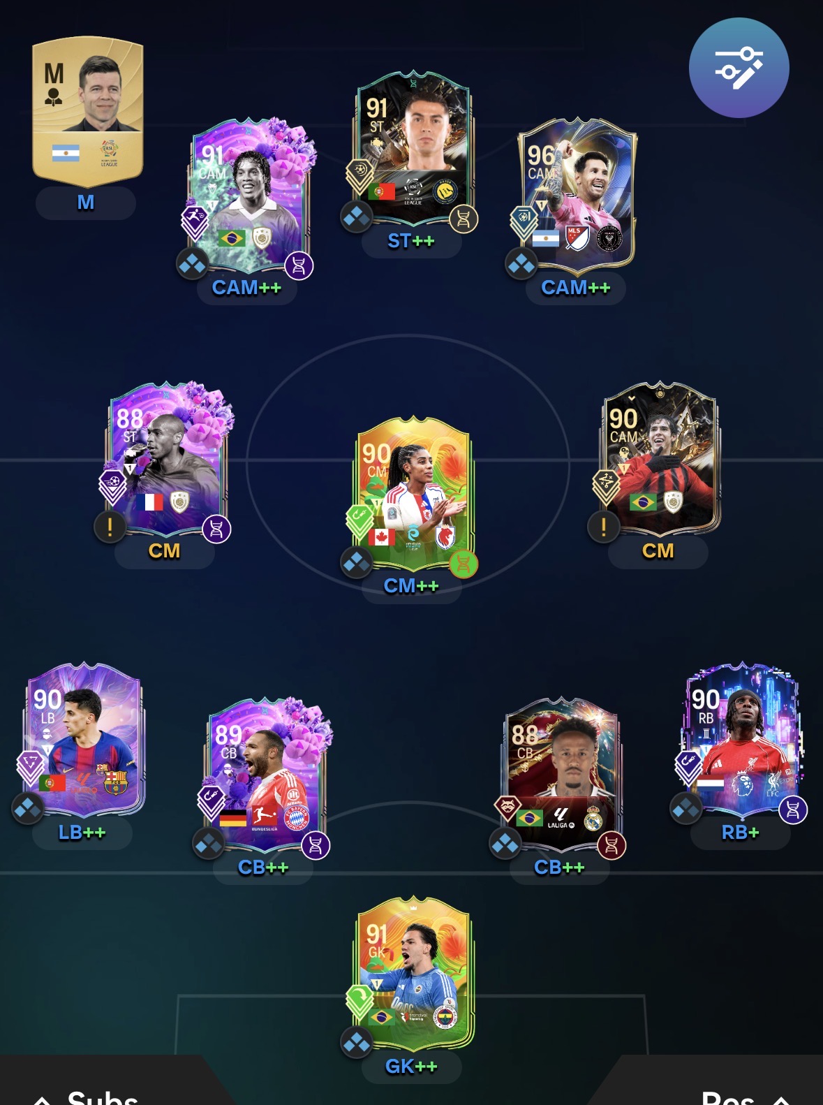 PS, TOTS MESSI 96 + 2.5M coins + Ronaldinho R10 91 + Henry WW + 91 Ronaldo