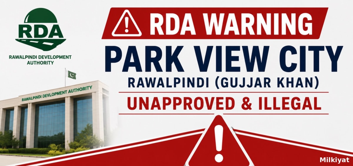 RDA Issues Public Warning Against “Park View City Rawalpindi” NOC