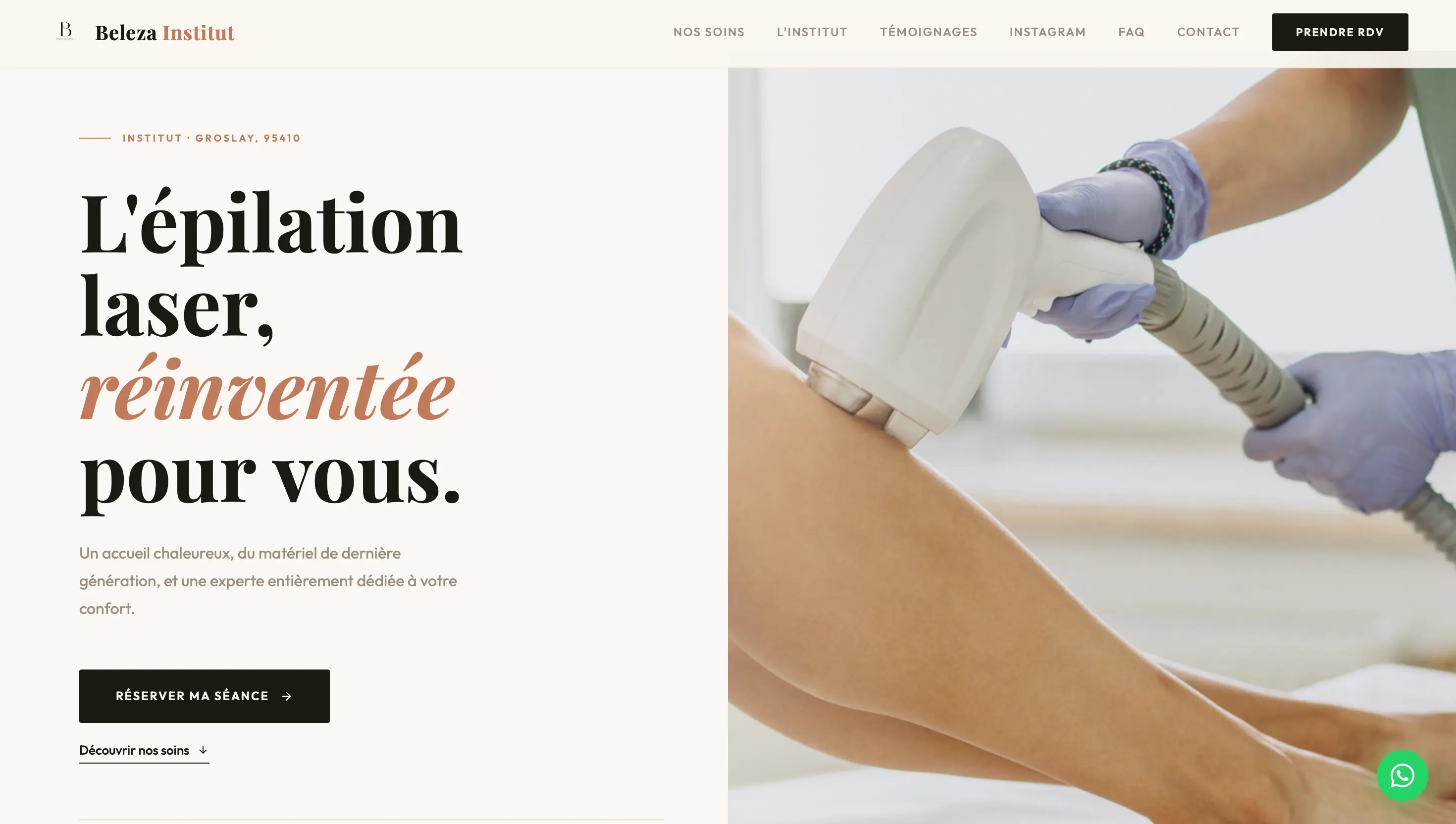 Site internet centre laser esthétique – MaPresenceWeb