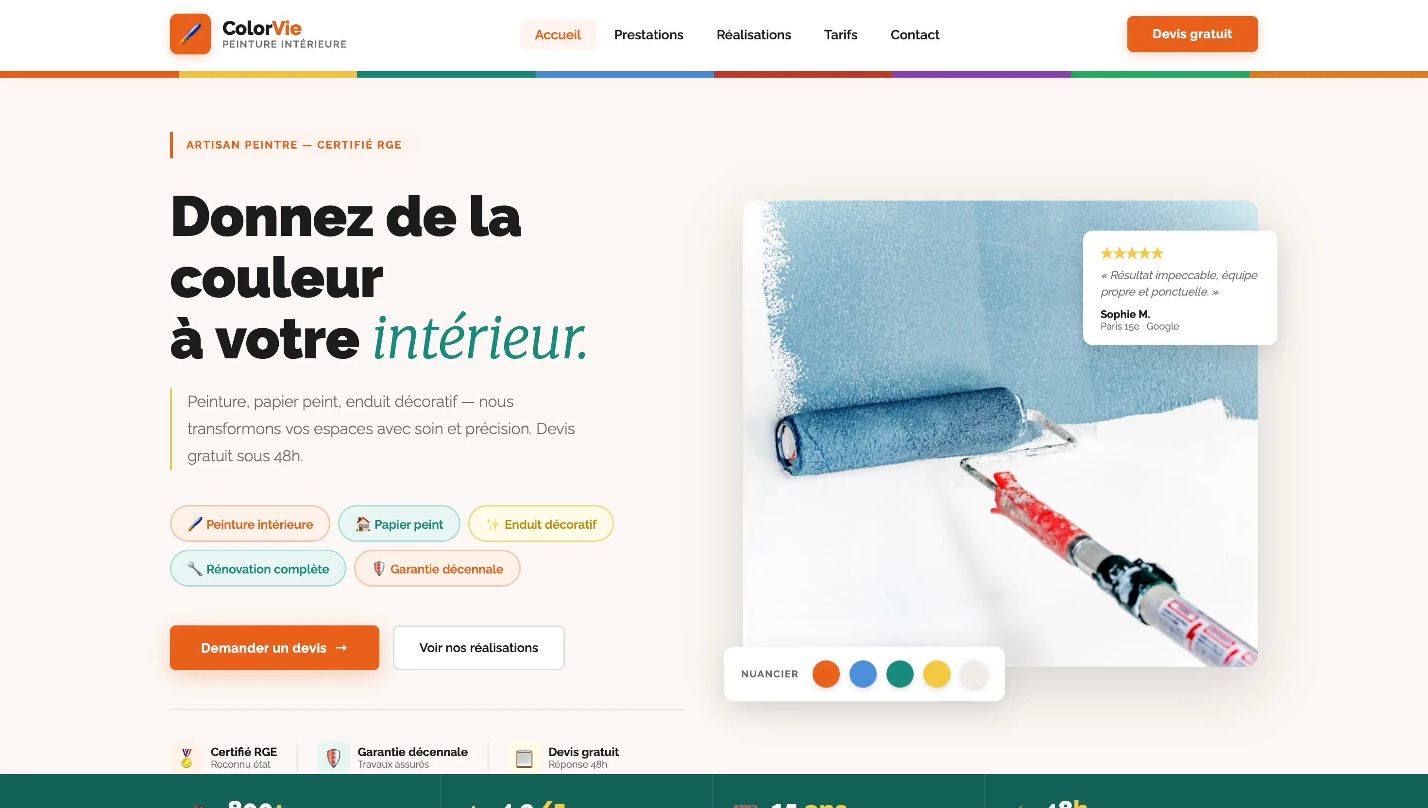 Site internet artisan peintre – MaPresenceWeb