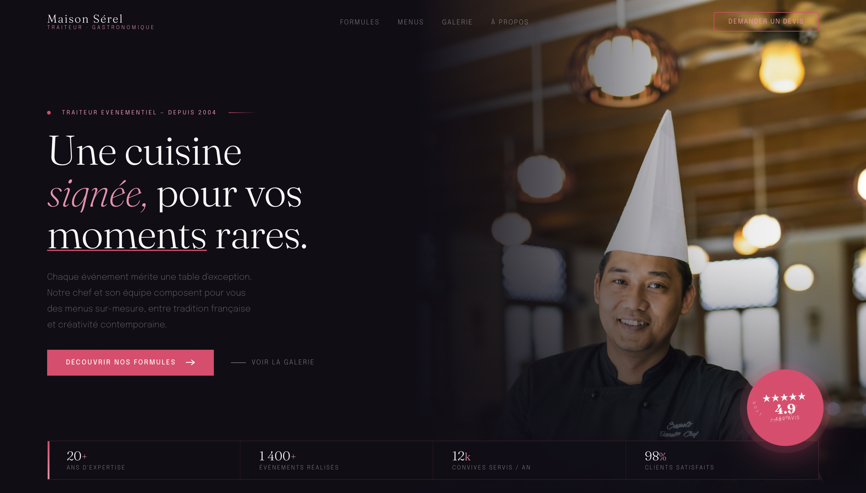 Site vitrine moderne créé par MaPresenceWeb