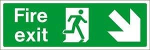 Fire Exit Arrow Right Down