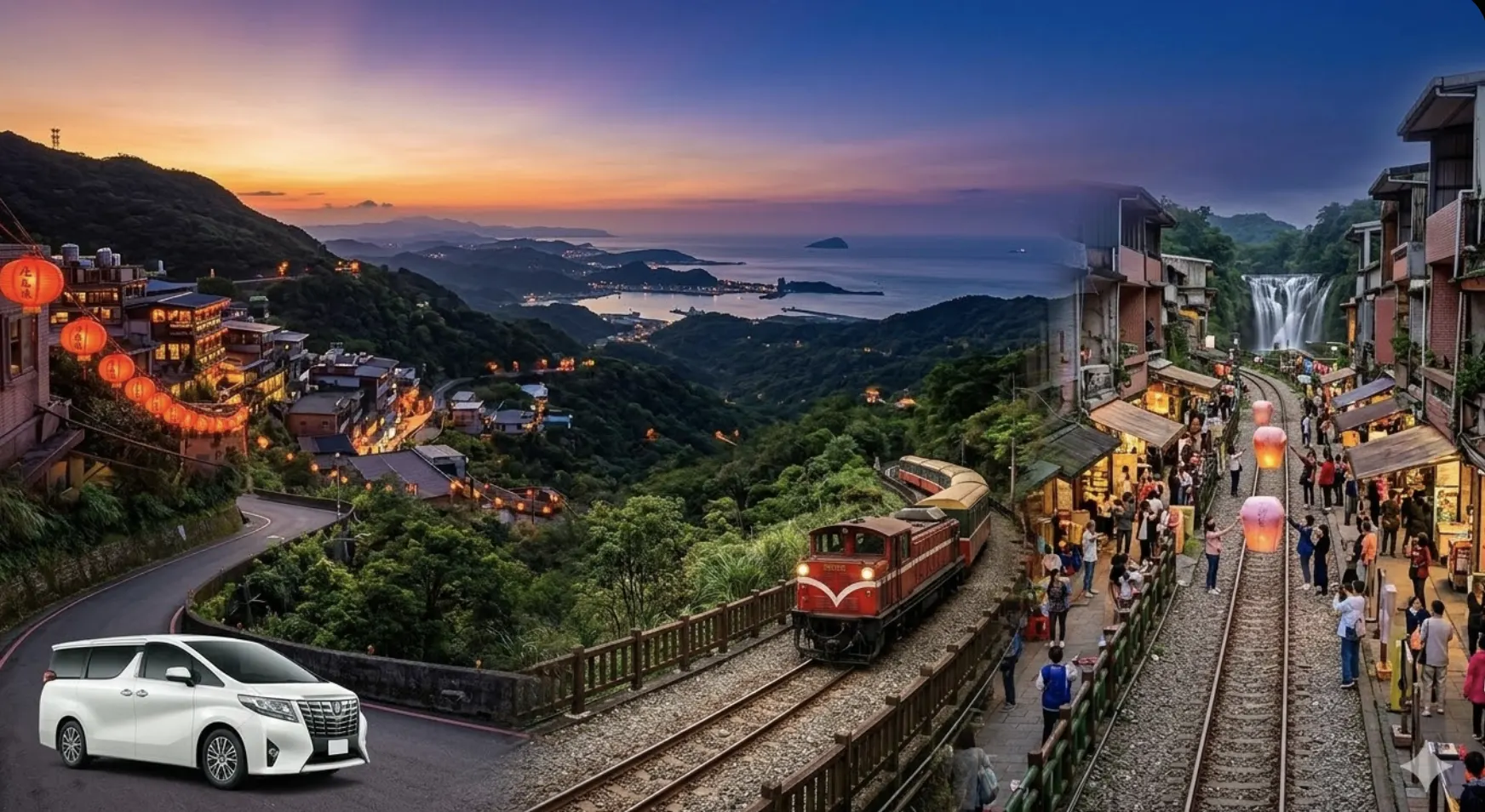 台北九份包車一日遊怎麼安排？九份、十分、平溪完整路線｜快活兔包車