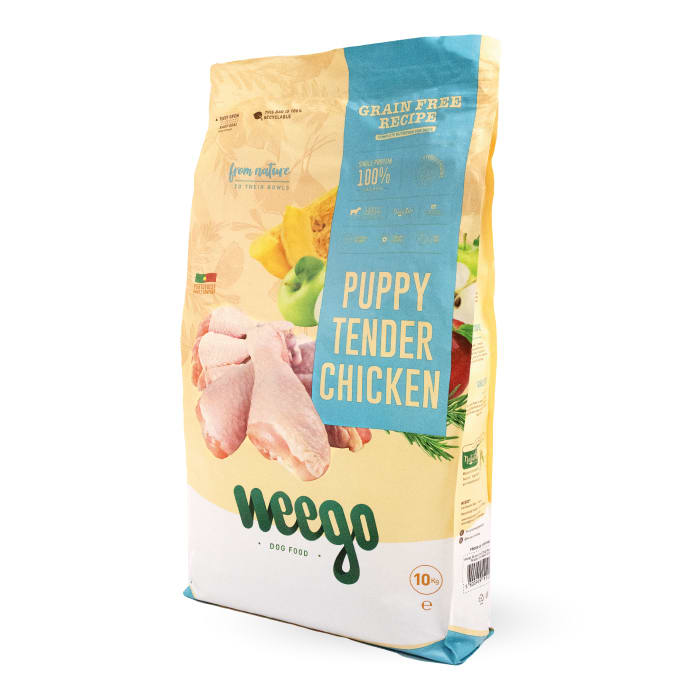 Weego - Croquettes sans céréales pour chiot au poulet 10kg (Prix/kg 7.20)