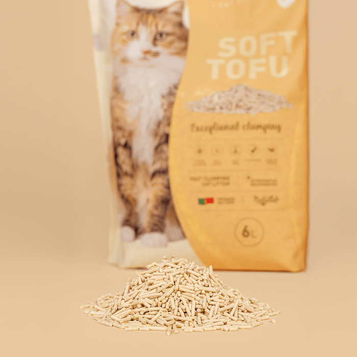 Litière agglomérante au tofu Weego (Prix/litre 1,25)