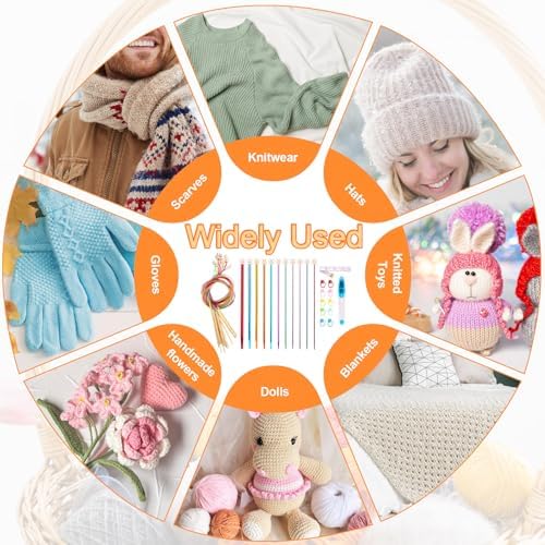 Vue 6 de Pieces Crochet Tunisien Set