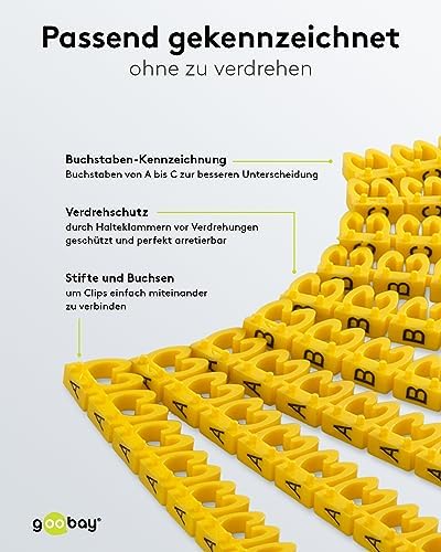 Vue 4 de Goobay Clips Marqueurs De