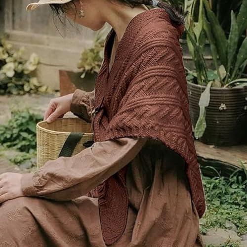 Vue 5 de Chale Triangulaire Tricote Avec