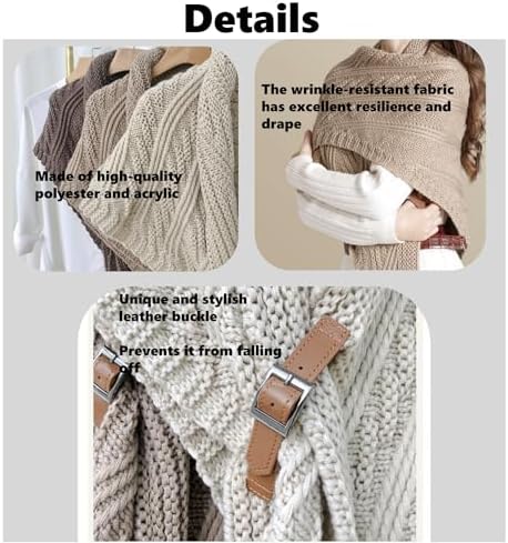 Vue 6 de Chale Triangulaire Tricote Avec