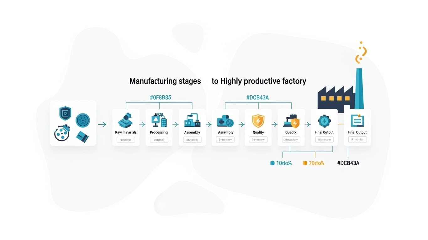 Digital manufacturing tracking system optimizing production in a Saudi factory, boosting efficiency and reducing chaos.