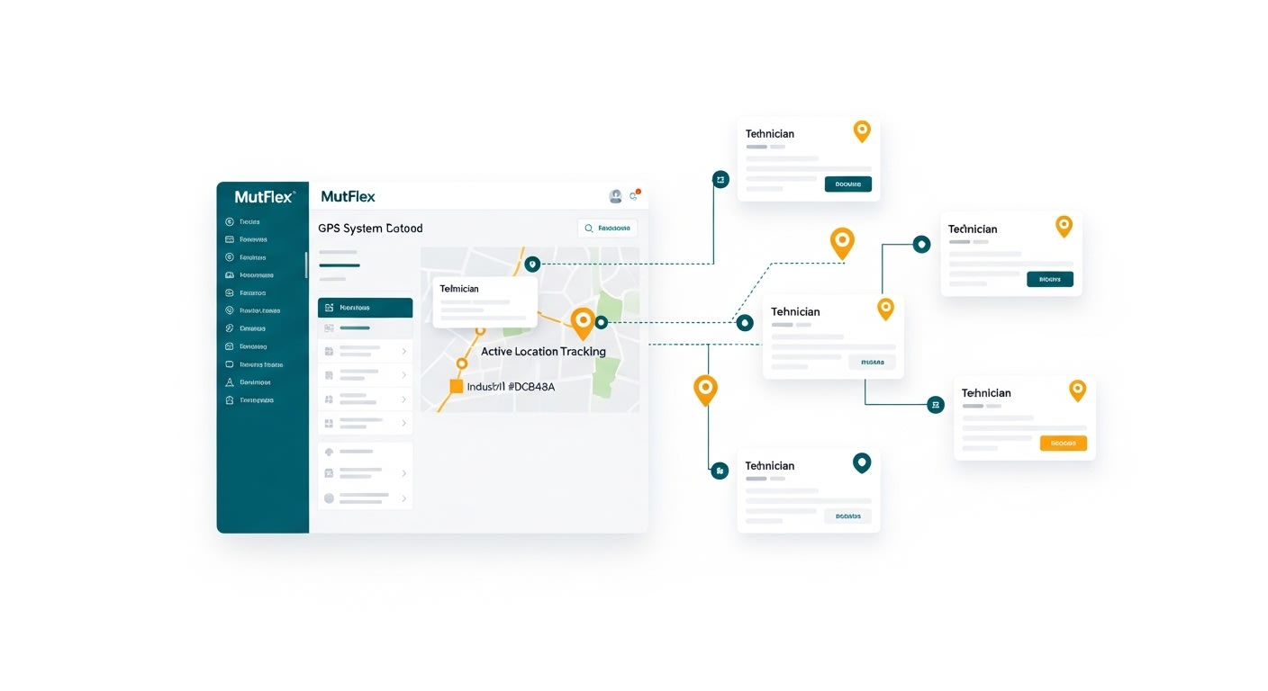 تتبع الفنيين بالجي بي إس 